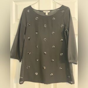 OLD NAVY women’s size S black dress top. Sleeves are more a 3/4 length.